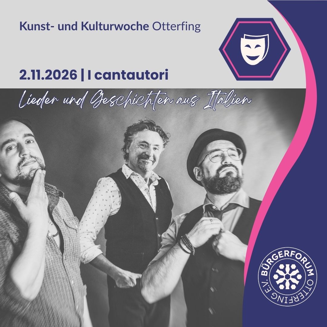 I cantautori | Lieder und Geschichten aus Italien| Mo, 2.11.2026 | Beginn 20 Uhr (Einlass 19:30 Uhr)